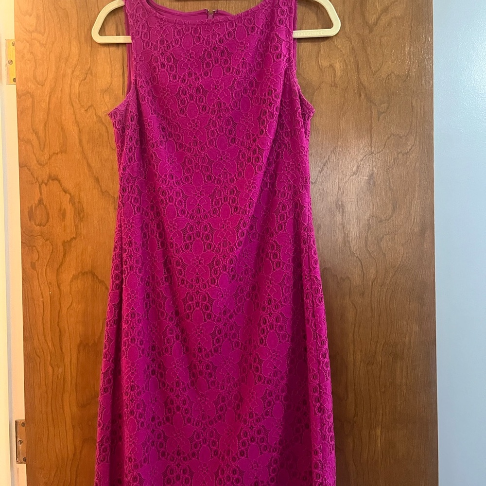 Elegant Pink Lace Dress